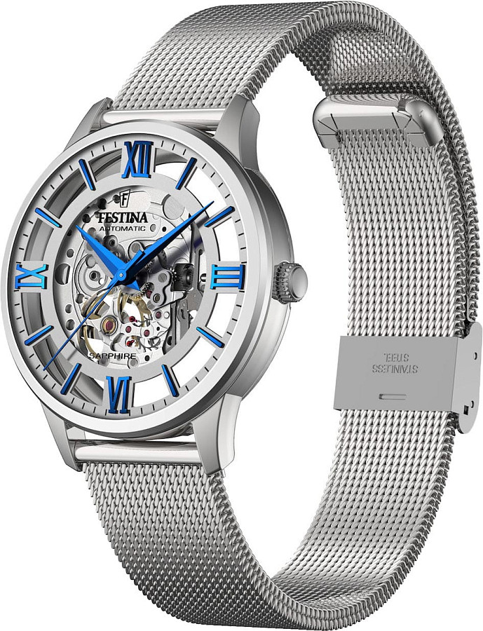 Часы Festina Automatic F20534/1 — белый, металл сталь