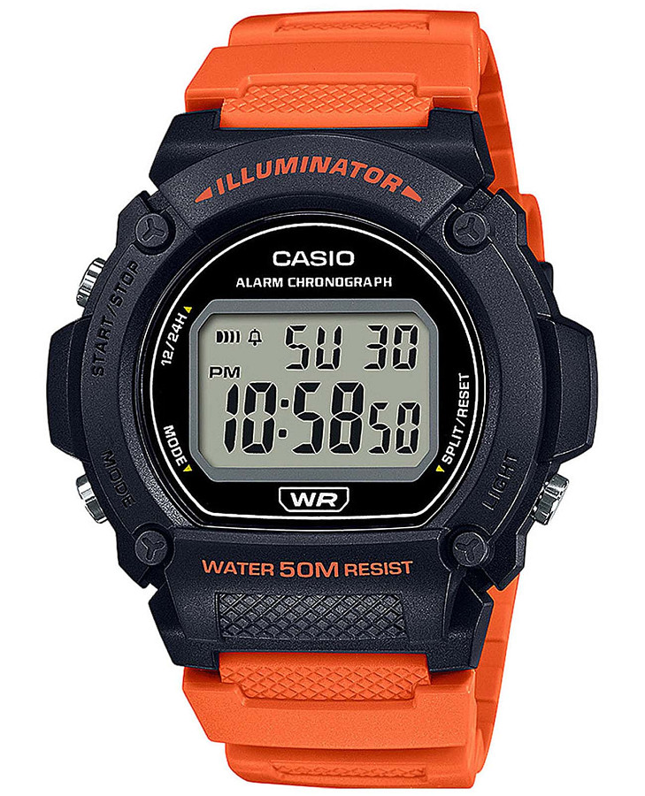 Часы Casio Collection W-219H-4AVEF — мужские, серый