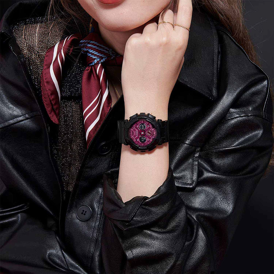 Часы Casio G-Shock GMA-S120RB-1ADR (GMA-S120RB-1a) — электронные, пластик