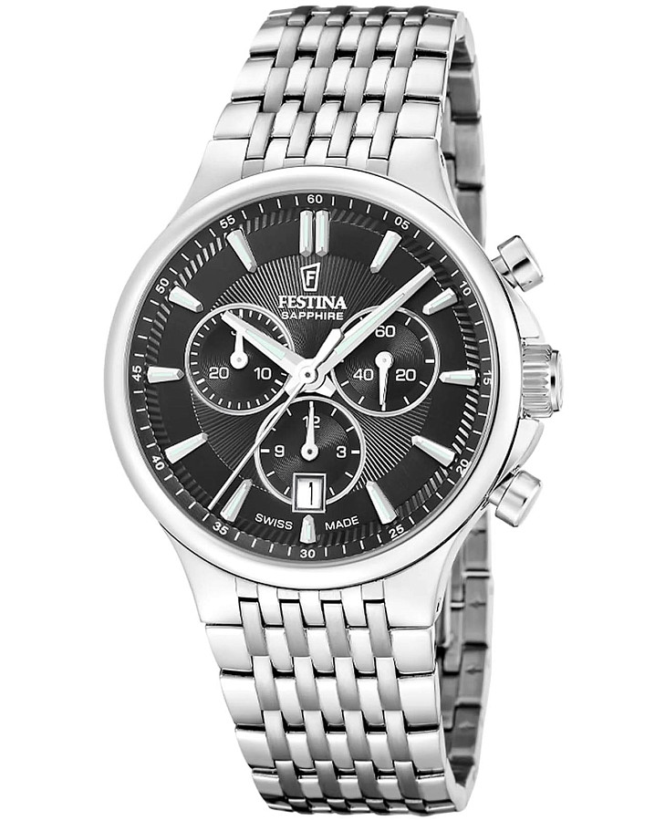 Часы Festina Swiss Made Chrono F20093/4 — мужские, черный