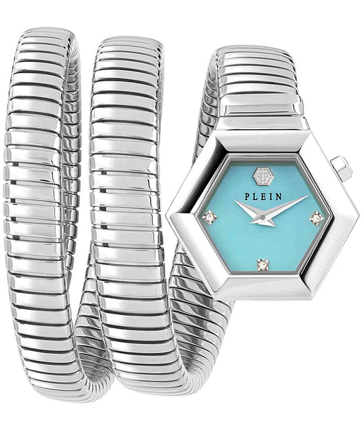 Часы Philipp Plein Snake Hexagon PWZAA0625 — женские, голубой