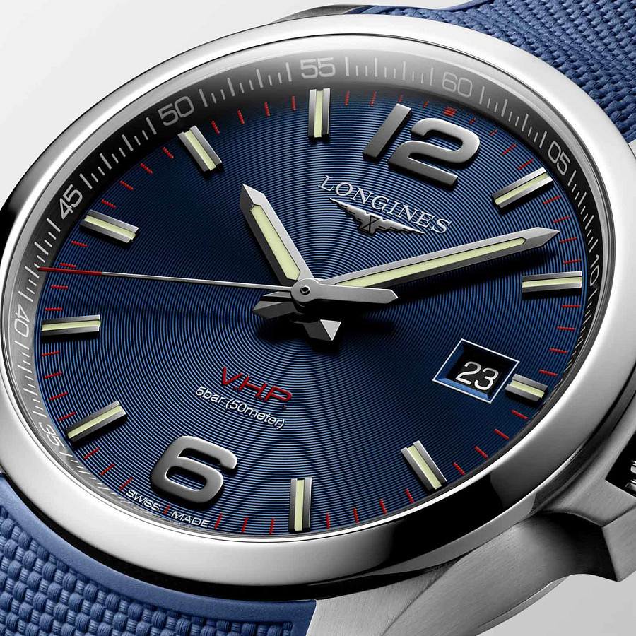 Часы Longines Conquest V.H.P. L3.726.4.96.9 — каучук, мужские