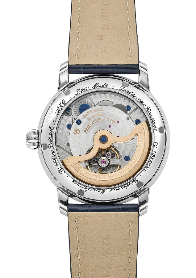 Часы Frederique Constant Worldtimer Manufacture FC-718NWM4H6 — механические, сталь металл