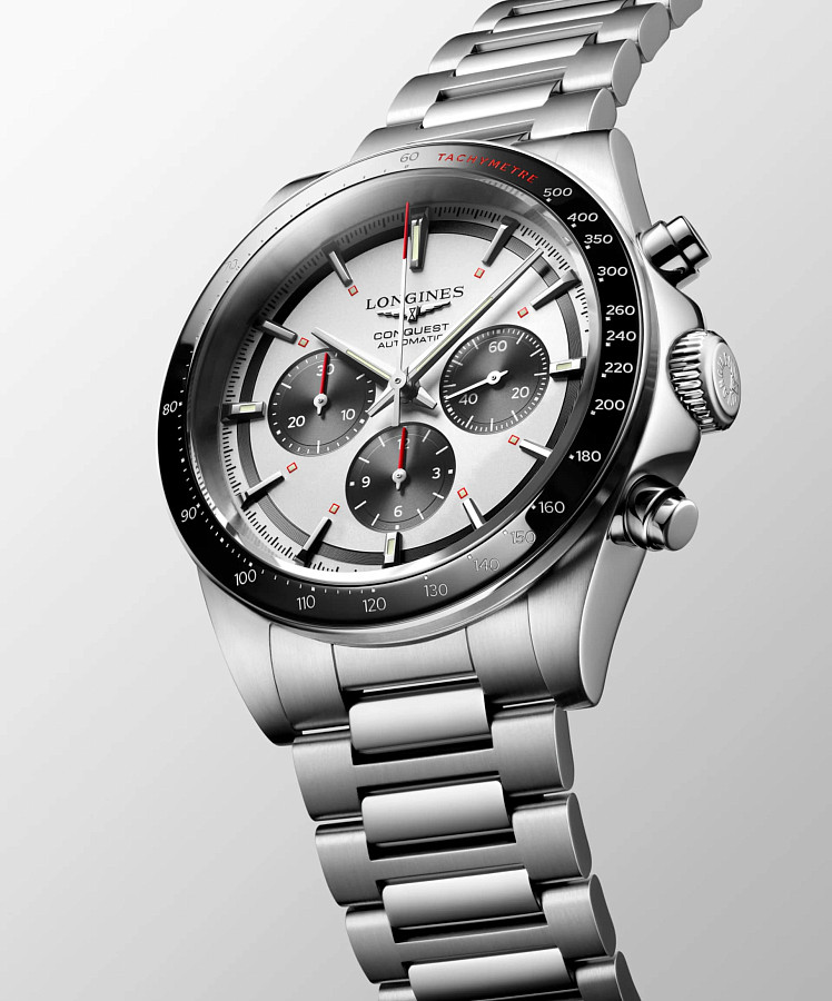 Часы Longines Conquest L3.835.4.72.6 — нержавеющая сталь, мужские