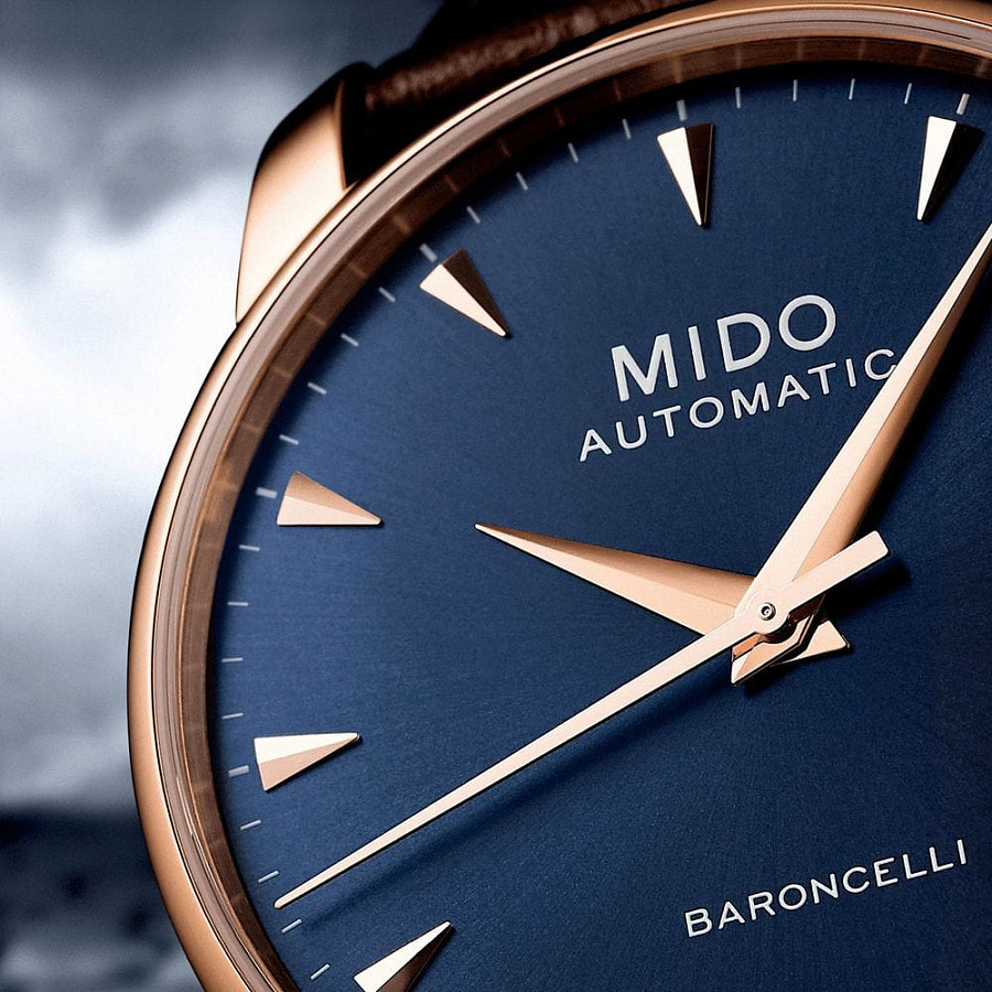 Часы Mido Baroncelli M8600.3.15.8 — механические, металл сталь