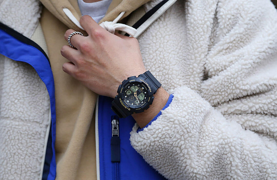 Часы Casio G-Shock GA-100GBX-1A9 — электронные, пластик