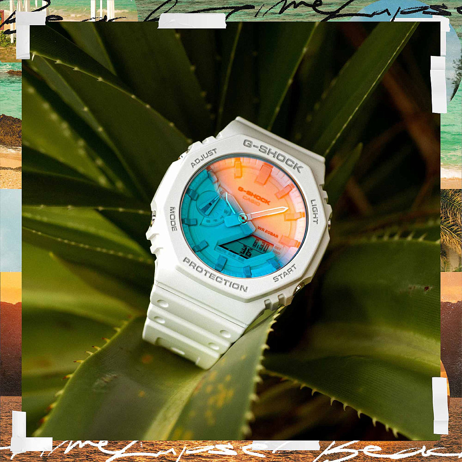 Часы Casio G-Shock GA-2100TL-7ADR (GA-2100TL-7A) — пластик, мужские