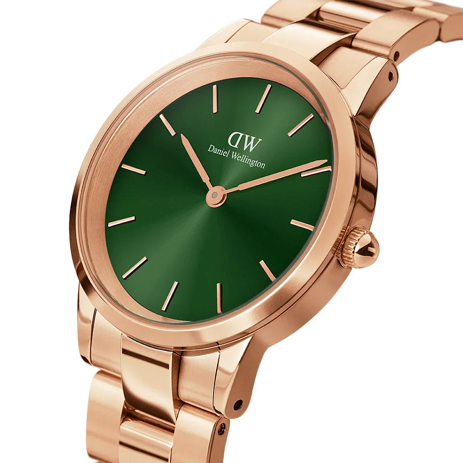 Часы Daniel Wellington Iconic Link Emerald DW00100421 — кварцевые, сталь