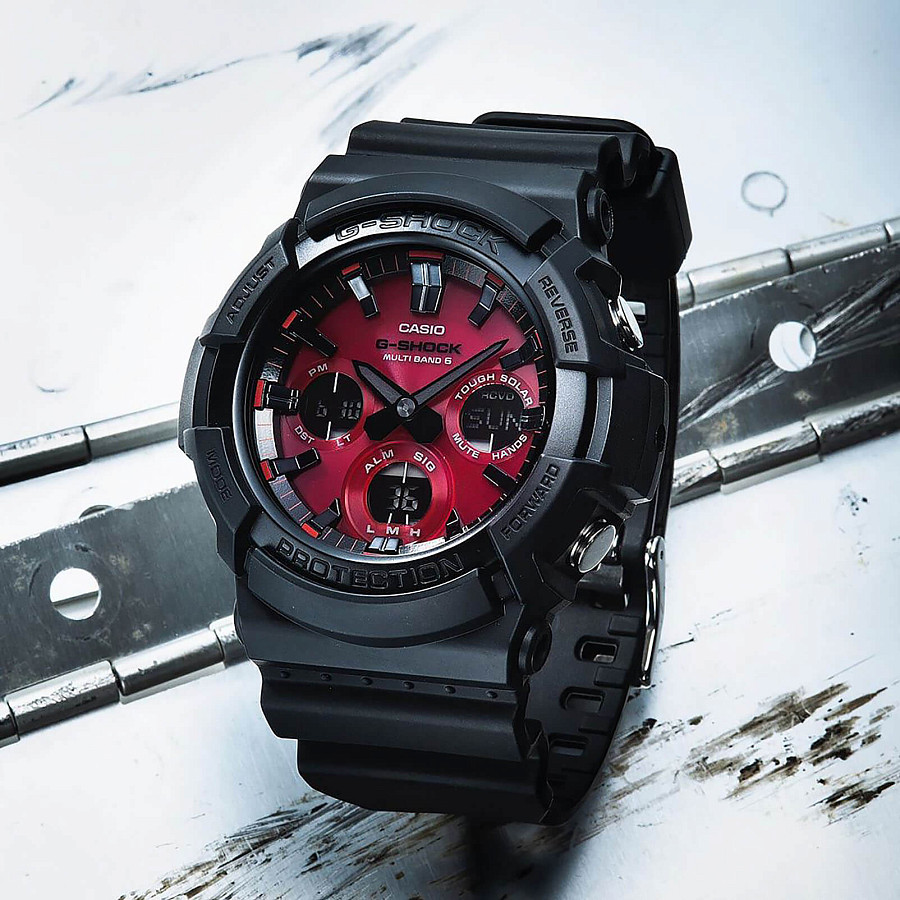 Часы Casio G-Shock GAW-100AR-1A — мужские, пластик