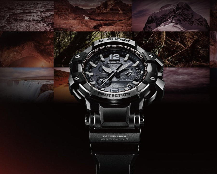 Часы Casio G-Shock GPW-1000T-1A — электронные, пластик