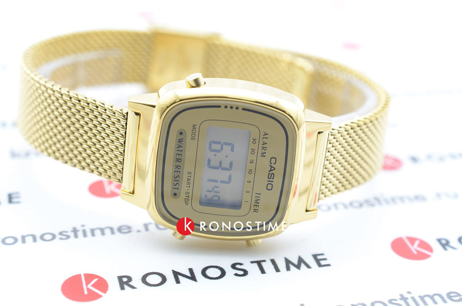 Часы Casio Collection LA670WEMY-9E — 18-каратное желтое золото, женские