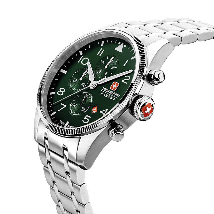 Часы Swiss Military Hanowa Thunderbolt Chrono SMWGI0000404 — кварцевые, сталь металл