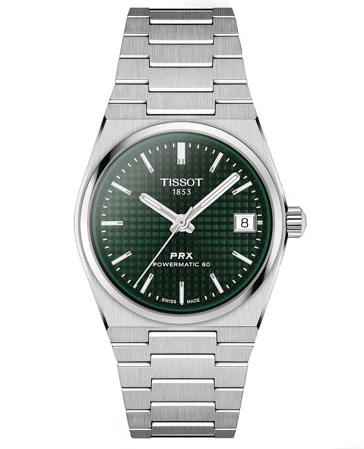Часы Tissot PRX Powermatic 80 T137.207.11.091.00 — женские, зеленый