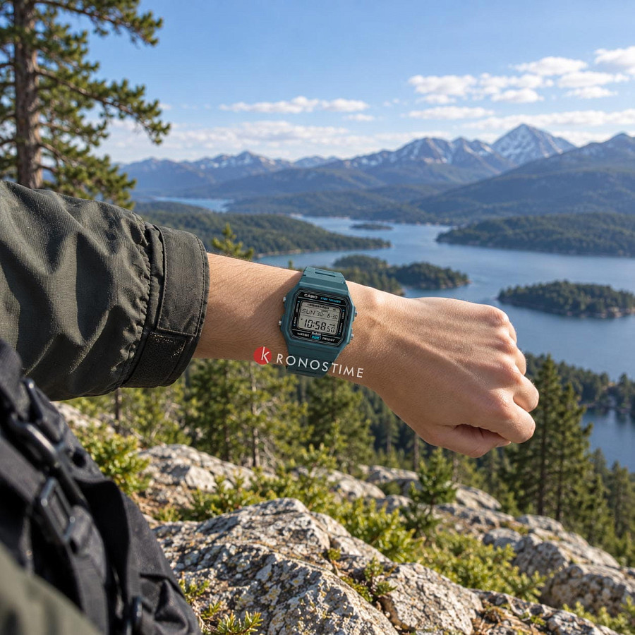 Часы Casio F-B100W-3A — кварцевые, пластик