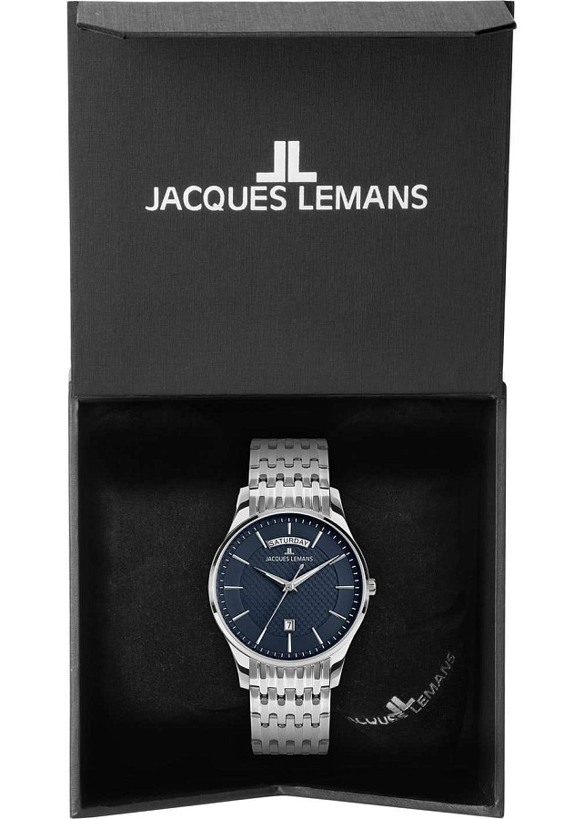 Часы Jacques Lemans London 1-2193H — мужские, нержавеющая сталь