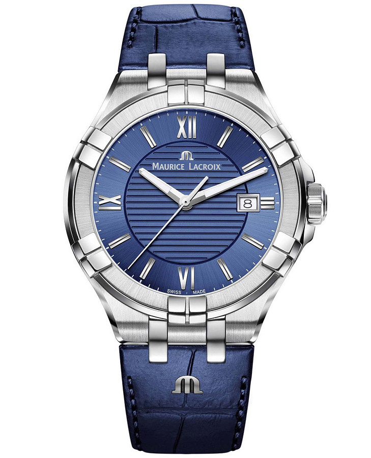 Часы Maurice Lacroix Aikon Date AI1008-SS001-430-1 — мужские, синий