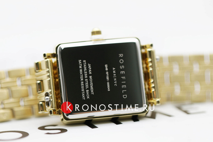 Часы Rosefield The Boxy XS QCGSG-Q048 — женские, сталь c pvd покрытием
