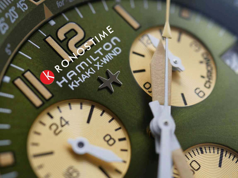 Часы Hamilton Khaki X-Wind GMT Chrono Quartz H77932560 — кожаный, мужские