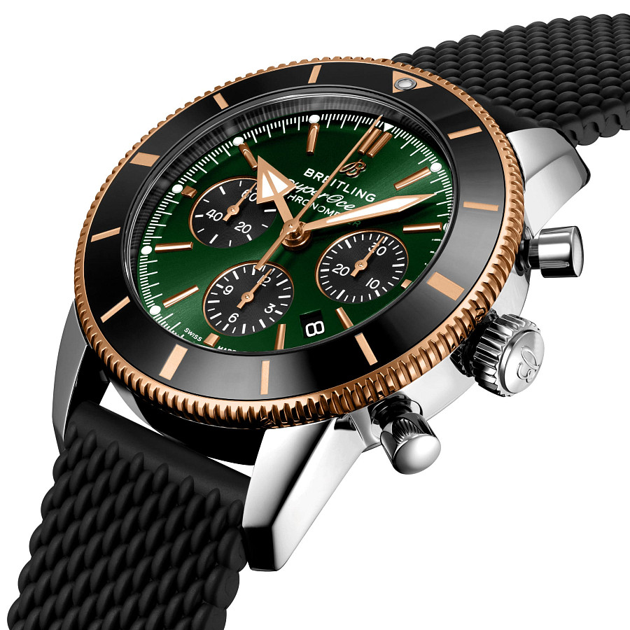 Часы Breitling Superocean Heritage B01 Chronograph 44 Limited Edition UB01622A1L1S1 — механические, золото металл сталь
