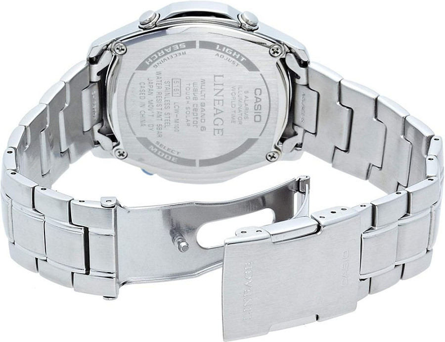 Часы CASIO WAVE CEPTOR LCW-M100TSE-1A2 — кварцевые, титан сталь