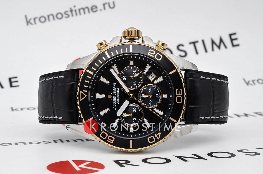 Часы Jacques Lemans Liverpool Diver 1-2206F — кварцевые, сталь металл