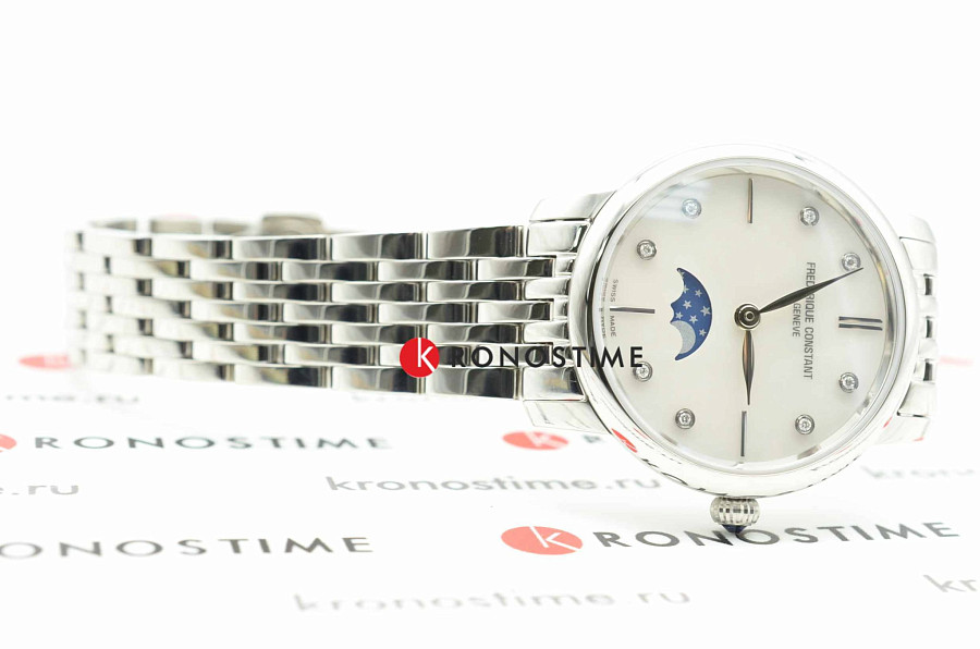 Часы Frederique Constant Slimline Ladies Moonphase FC-206MPWD1S6B — Швейцария, кварцевые