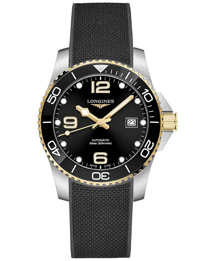 Часы Longines HydroConquest L3.781.3.56.9 — мужские, черный