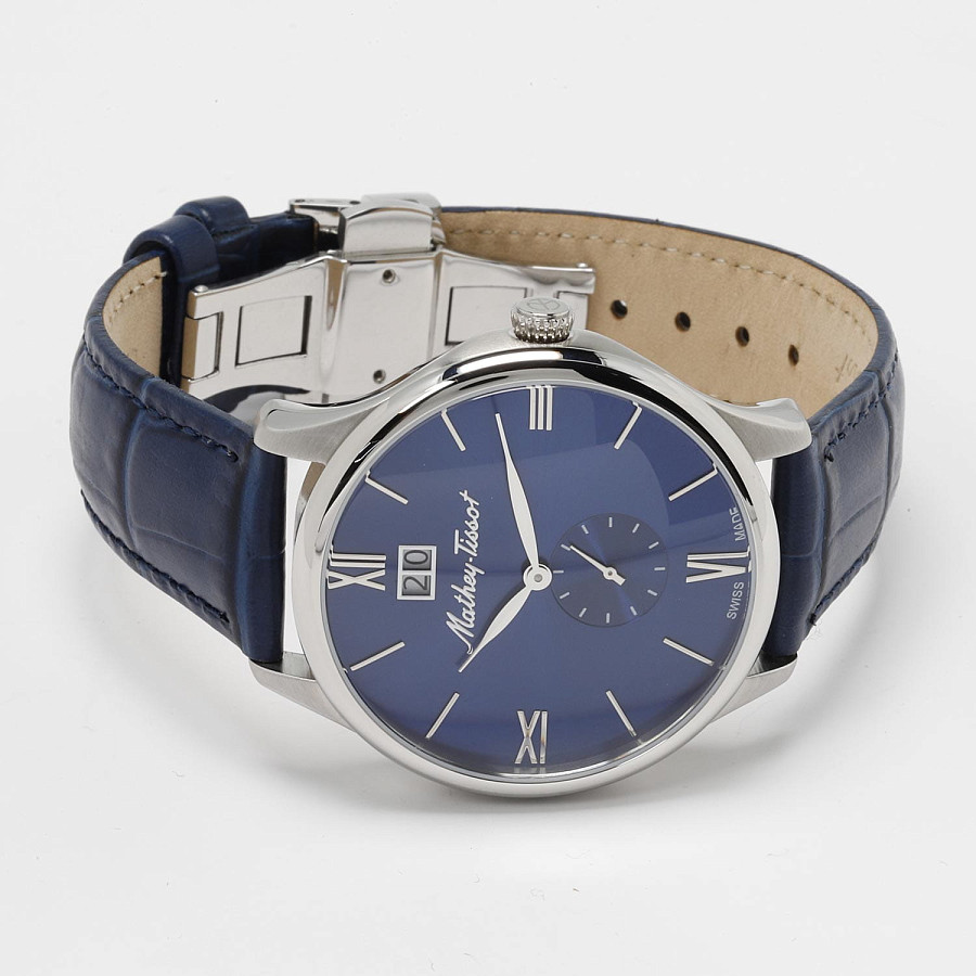 Часы Mathey-Tissot Edmond Quartz H1886QABU — кожаный, мужские