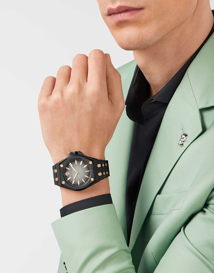 Часы Philipp Plein The Skull PWPMA0424 — сталь с ip покрытием, мужские