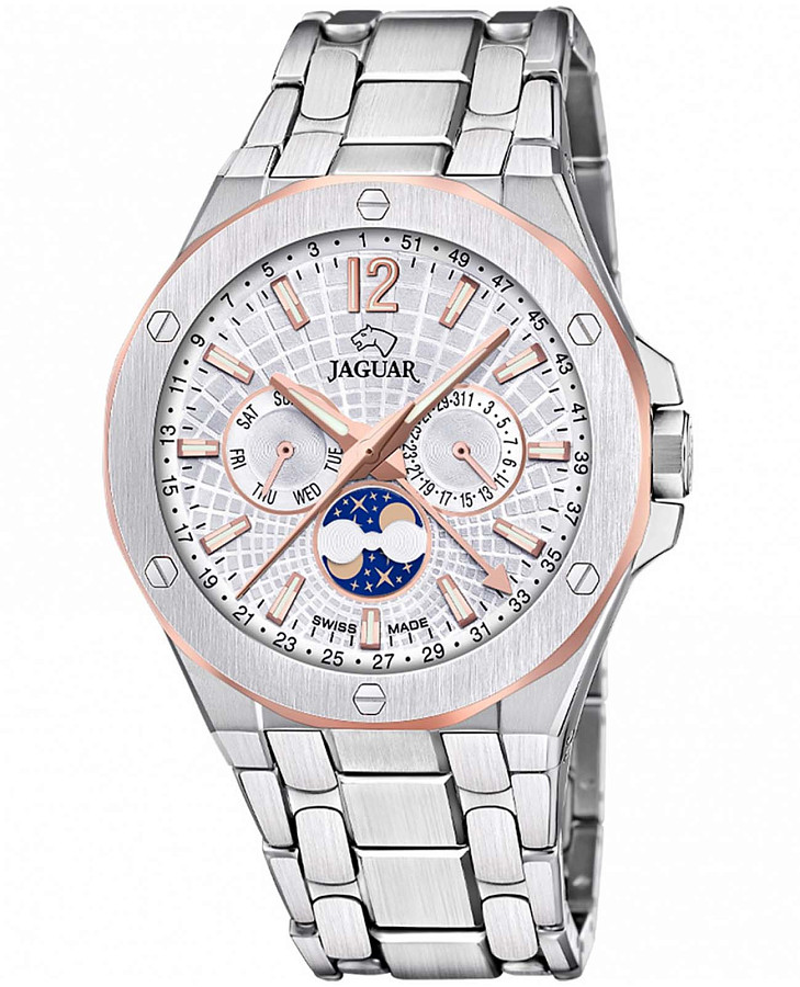 Часы Jaguar Moonphase J1039/1 — мужские, серебристый