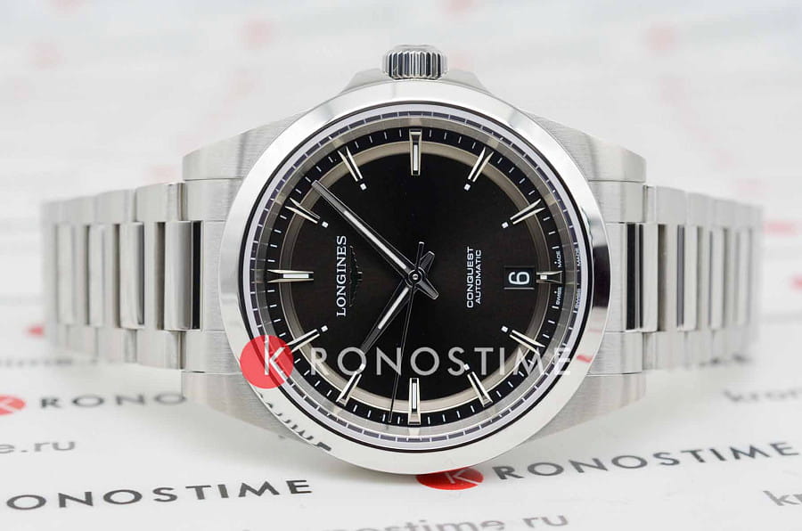 Часы Longines Conquest L3.720.4.52.6 — механические, сталь металл