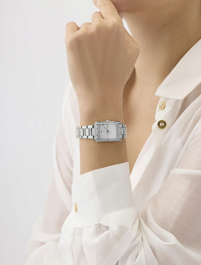 Часы Guess Bejeweled GW0995L1 — серебристый, металл сталь