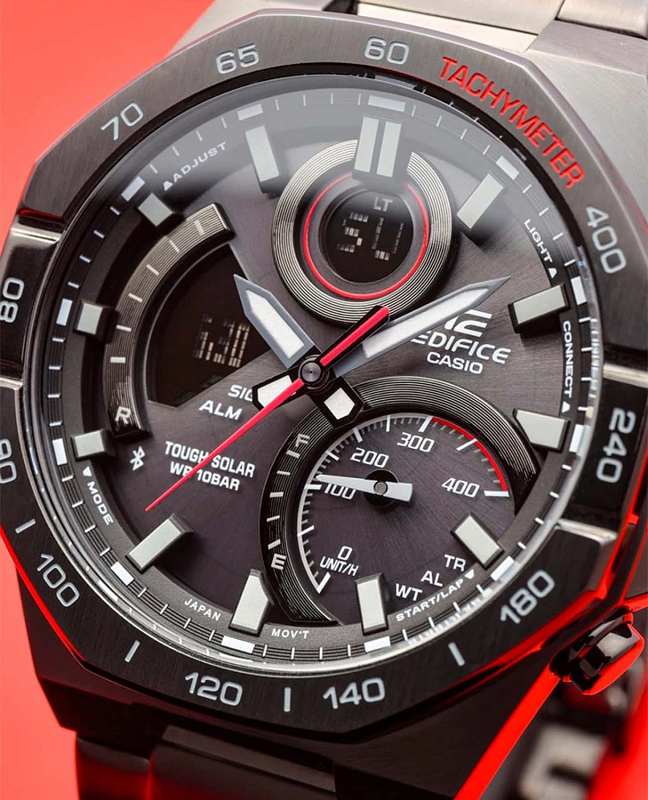 Часы Casio Edifice ECB-950DC-1ADF (ECB-950DC-1A) — сталь металл, Япония