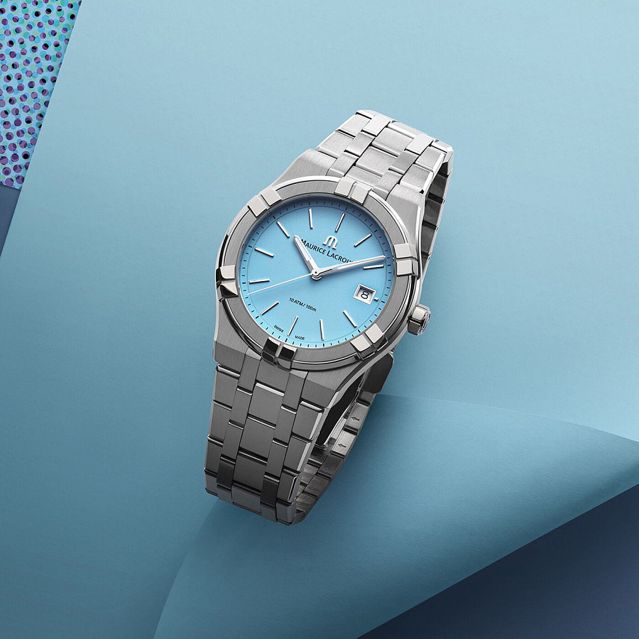 Часы Maurice Lacroix Aikon Quartz Colours Edition AI1108-SS002-431-1 — кварцевые, Швейцария, мужские
