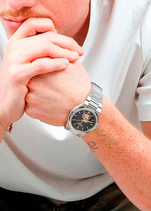 Часы Festina Automatic F20053/4 — механические, сталь металл