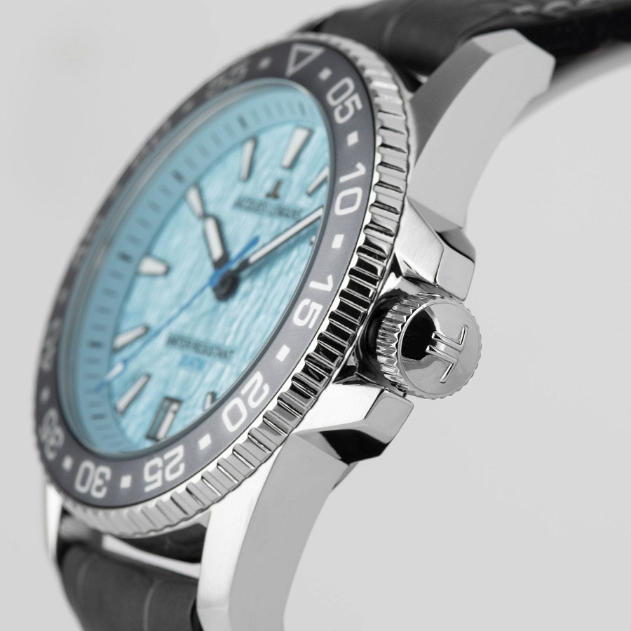 Часы Jacques Lemans Liverpool Diver 1-2205F — кожа + силикон, мужские