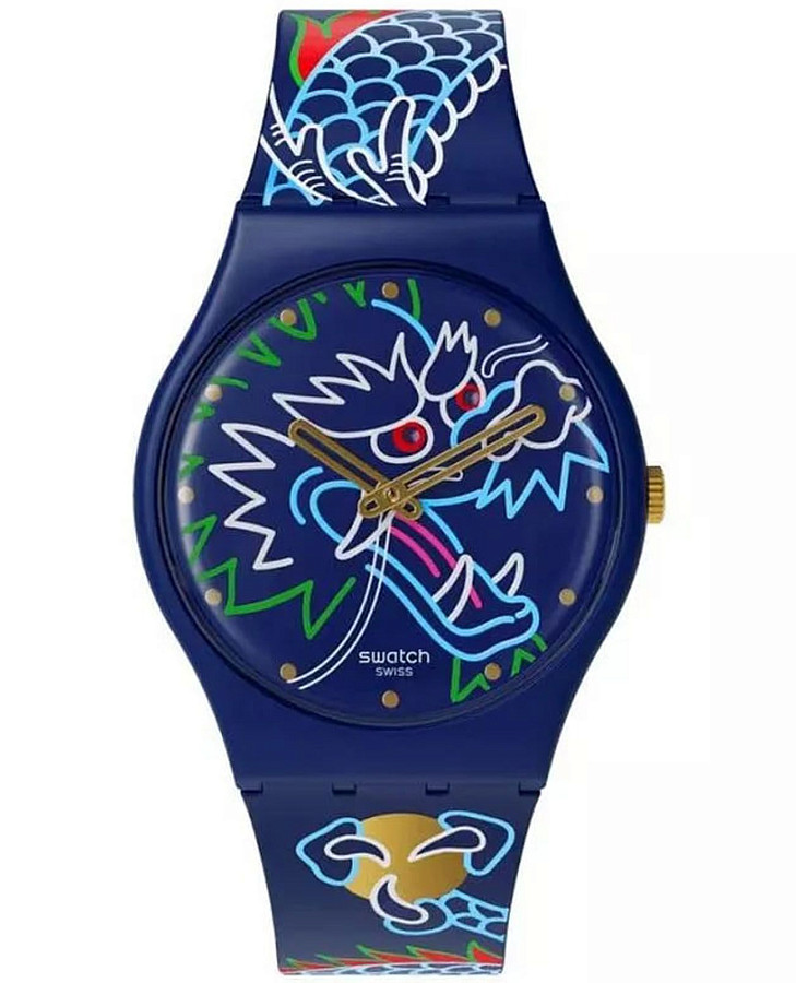 Часы Swatch Gent Biosourced Standart SO28Z125 — женские, синий