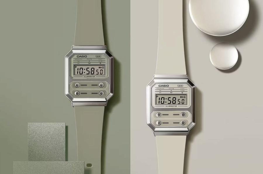 Часы Casio Vintage A100WEF-3ADF — мужские, пластик