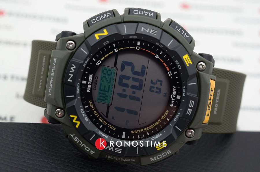 Часы Casio Pro Trek PRG-340-3DR (PRG-340-3E) — пластик, пластик