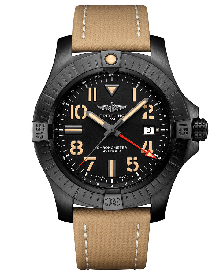 Часы Breitling Avenger Automatic GMT 45 Night Mission V32395101B1X2 — мужские, черный