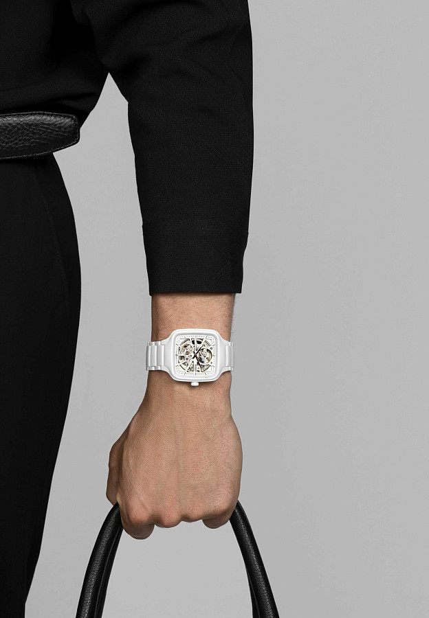 Часы Rado True Square Automatic Open Heart R27073012 — керамика, Швейцария