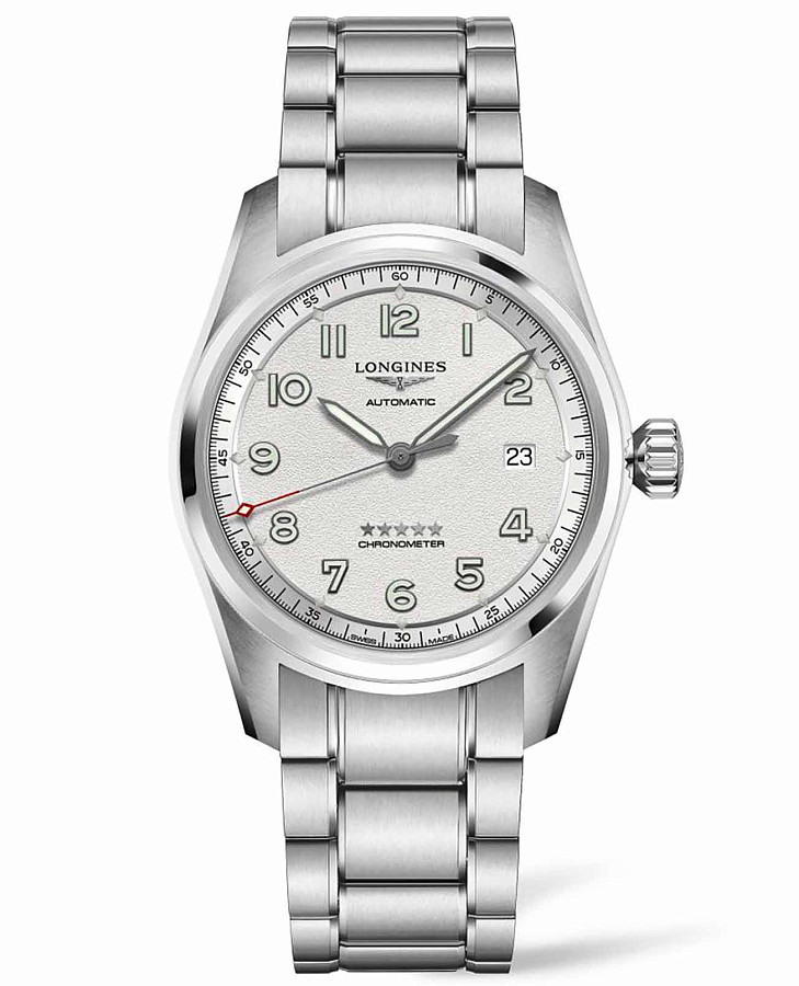 Часы Longines Spirit L3.810.4.73.6 — мужские, белый