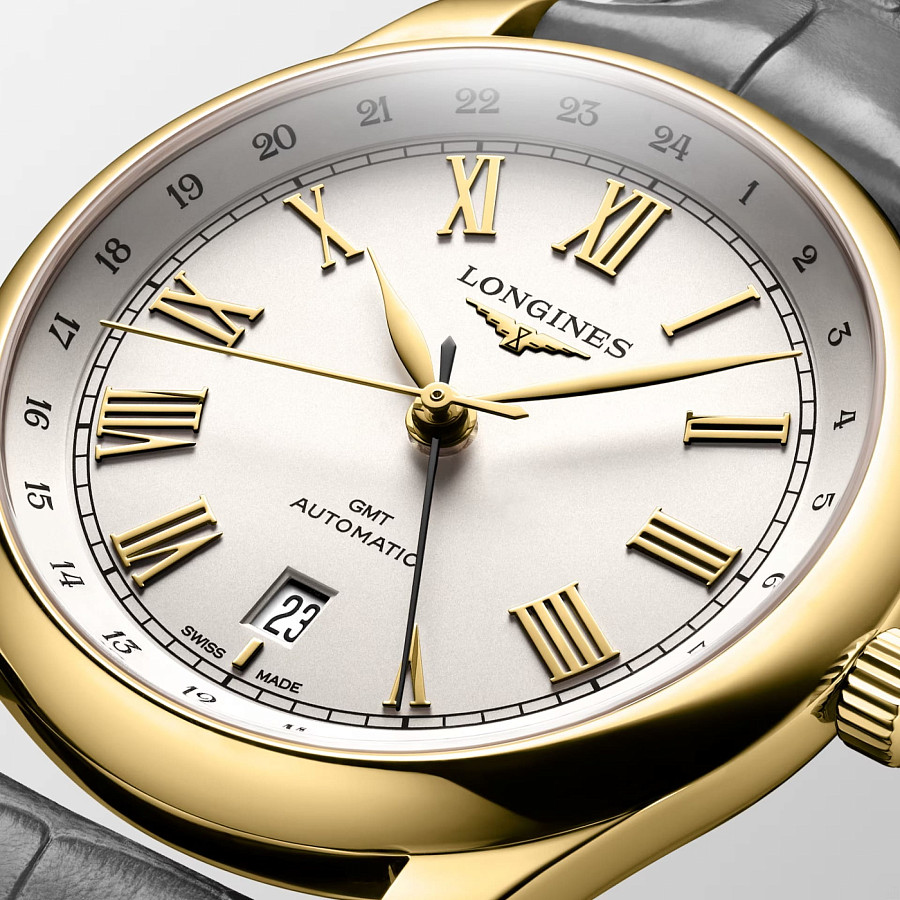 Часы Longines Master Collection GMT L2.844.6.71.2 — механические, металл золото