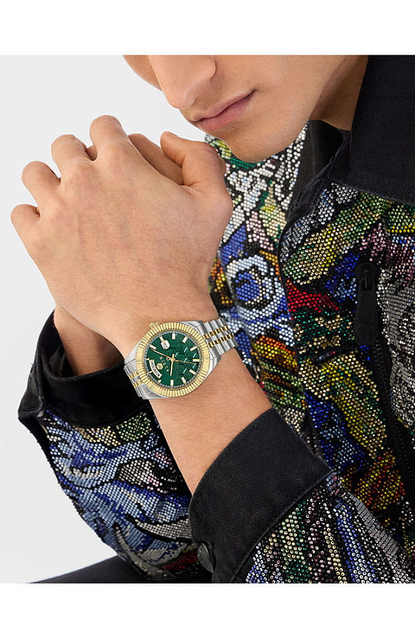 Часы Philipp Plein Superlative Gent PWPVA0424 — зеленый, металл сталь
