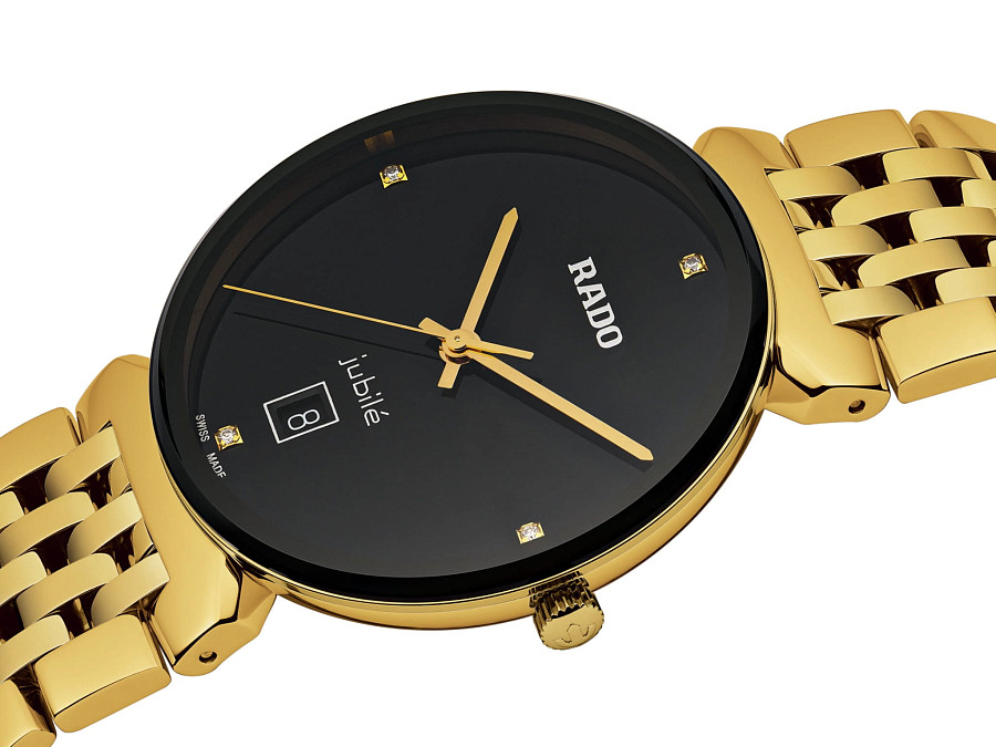 Часы Rado Florence Classic Diamonds R48914703 — мужские, нержавеющая сталь с pvd-покрытием