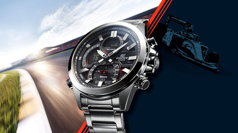 Часы Casio Edifice ECB-30D-1ADF (ECB-30D-1A) — нержавеющая сталь, мужские