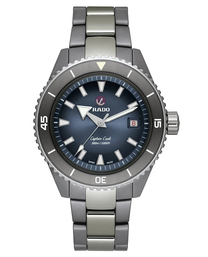 Часы Rado Captain Cook High-Tech Ceramic Diver R32144202 — мужские, синий