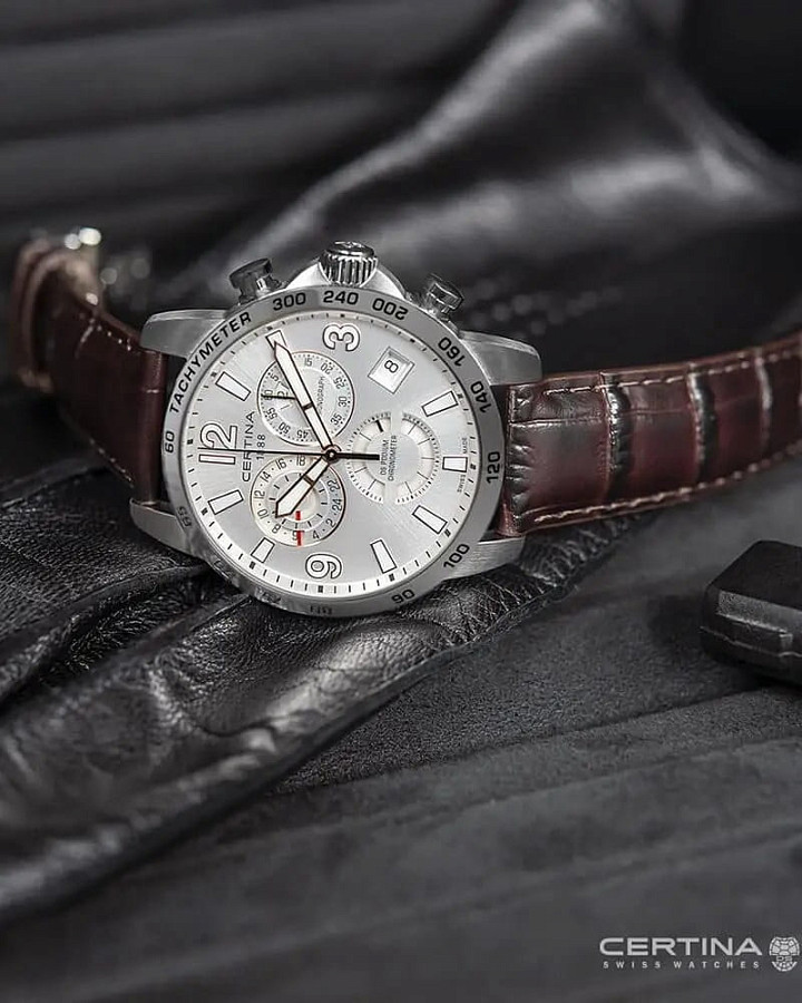 Часы Certina DS Podium Chronograph GMT C034.654.16.037.01 — мужские, кожаный