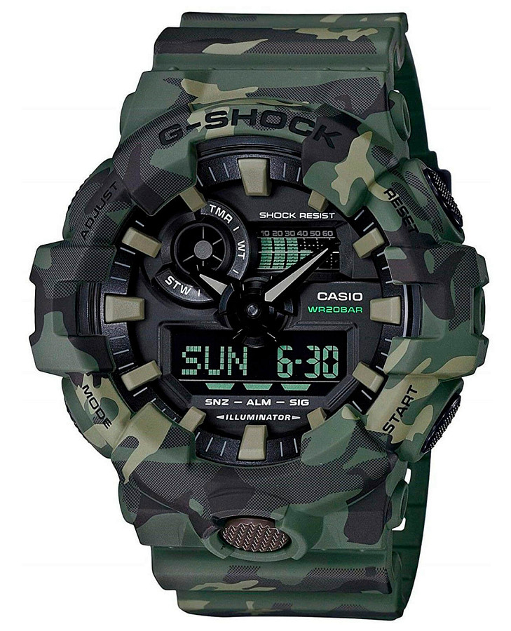 Часы Casio G-Shock GA-700CM-3A — мужские, цветной