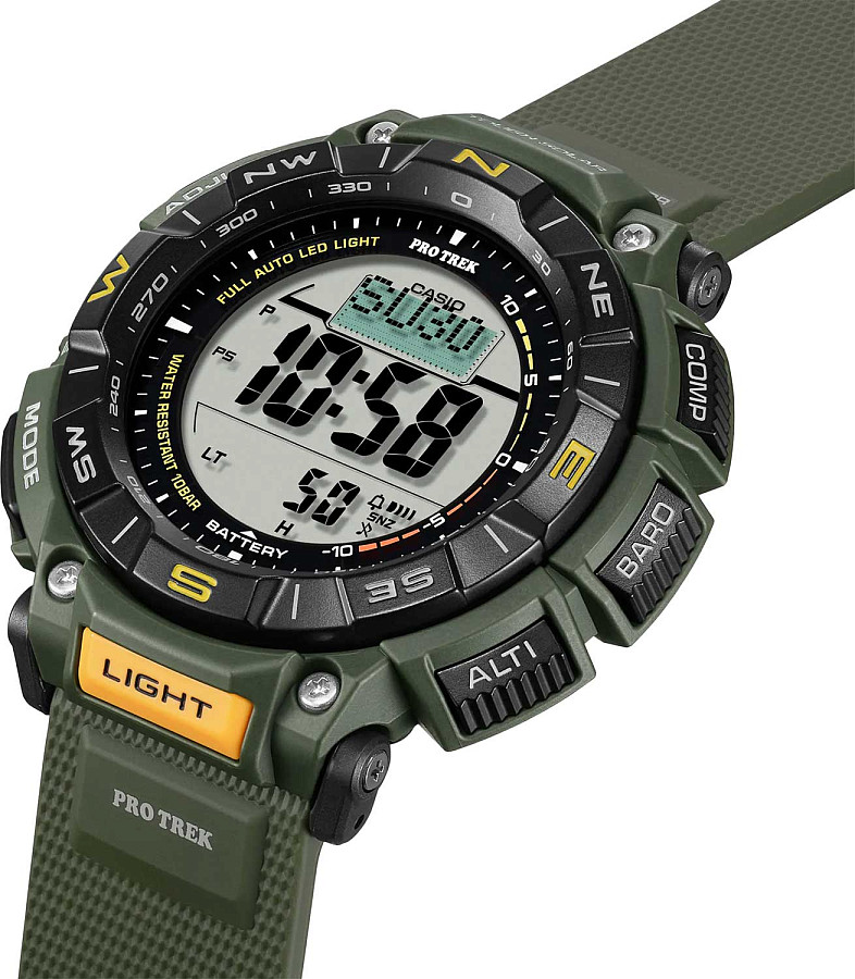 Часы Casio Pro Trek PRG-340-3DR (PRG-340-3E) — пластик, Япония
